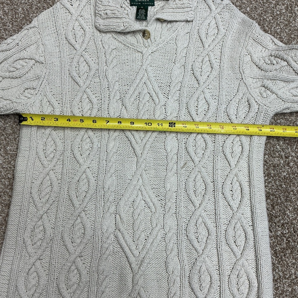 Lauren Ralph Lauren Ivory Cable Knit Turtleneck Sweater - Picture 4 of 7